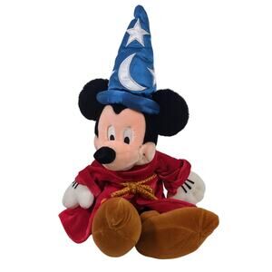 Mickey Mouse The Disney Store 19" Sorcerer's Apprentice Fantasia Plush Stuffed